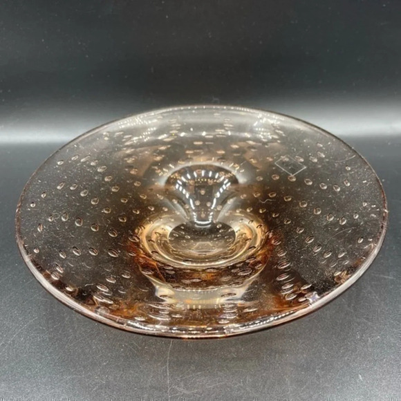 Amber Glass Bowl -Hand made in Poland - Picture 1 of 6